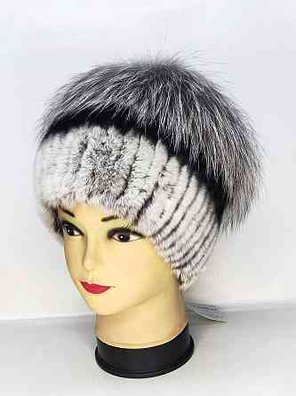Шапка хутряна жіноча кубанка шиншилова Надін Сірий Харків