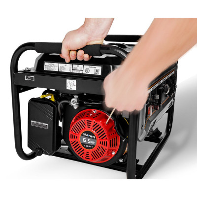 Генератор Graphite 230V (1 фаза), 2/2.2kW, ручний старт, AVR, 40кг (58G904) Вінниця - фото 9