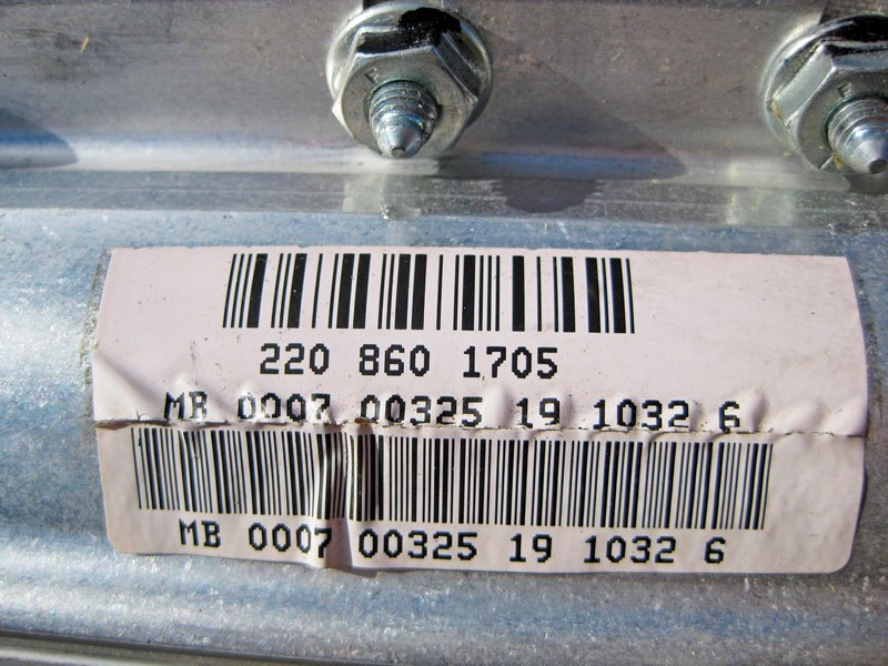 Mercedes-Benz  A2208601705 Подушка безпеки переднього пасажира в приладову панель - торпеду S-Class W220 CL C215 Одеса - фото 3