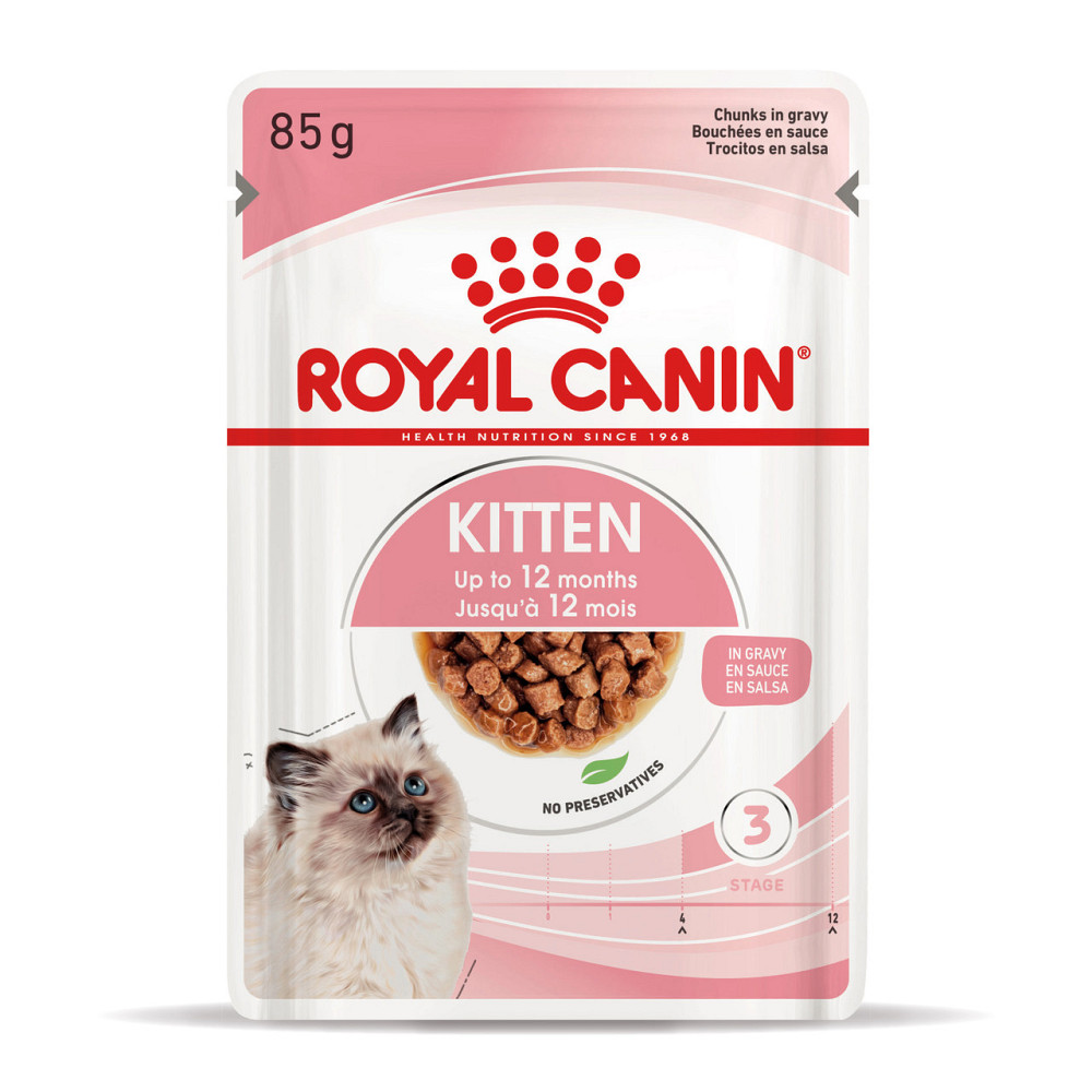 Вологий корм для кошенят (шматочки у соусі) ROYAL CANIN KITTEN IN GRAVY 0.085 кг, у паучах Київ - фото 1