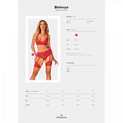 Трусики с поясом для чулок Obsessive Belovya XS/S Sex Aura Киев