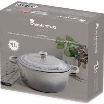 Кастрюля MasterPro Unique чавунна з кришкою 5,67 л (BGMP-3831) Винница