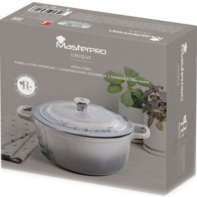 Кастрюля MasterPro Unique чавунна з кришкою 5,67 л (BGMP-3831) Винница - изображение 4
