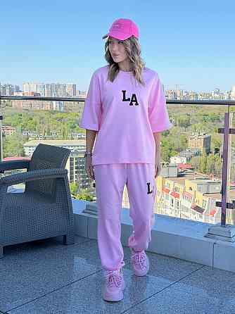 Жіночий легкий спортивний костюм із футболкою "Amante" |  Норма та батал Рожевий, 50-52 Київ