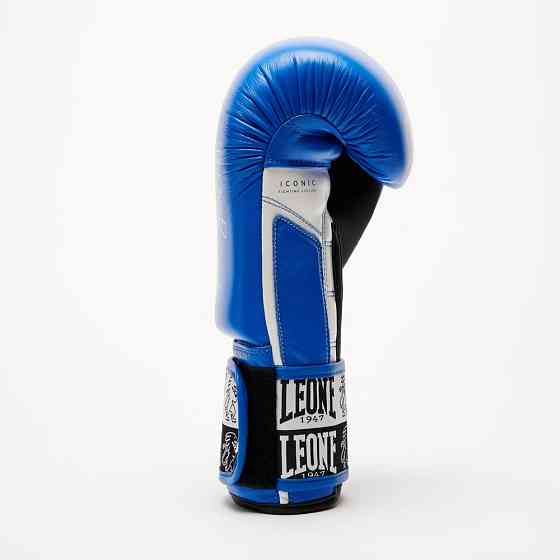 Боксерські рукавиці Leone GN208 ICONIC Blue 14 унцій (бинти 4 м. в комплекті) Кам'янське