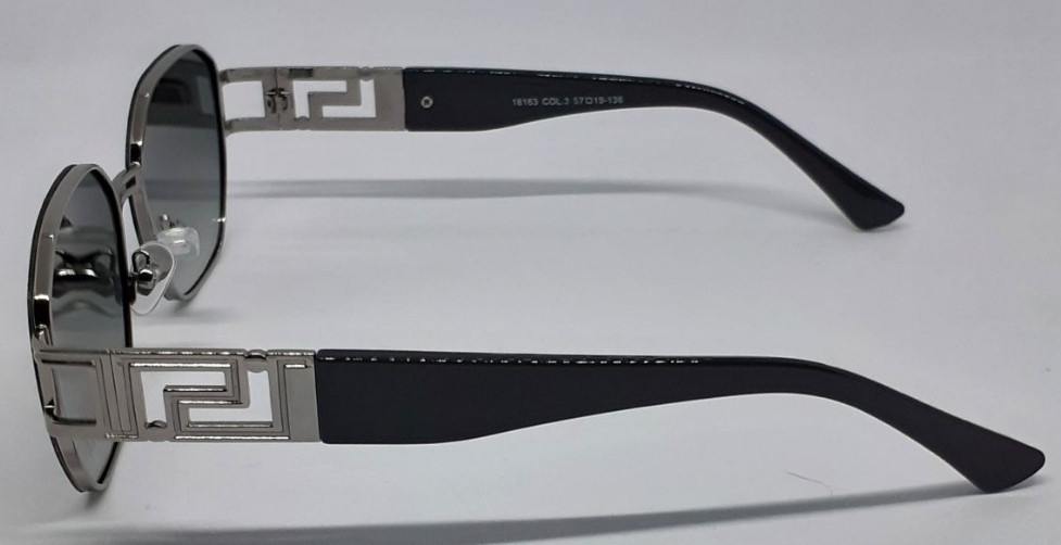 Брендові окуляри унісекс сонцезахисні сіро-зелений градієнт у сріблом Київ - фото 6