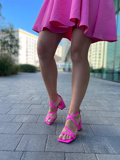 LIRIO Босоніжки жіночі літні стильні на підборах рожеві натуральна шкіра стильні LIRIO L0195 не Коломия - фото 5