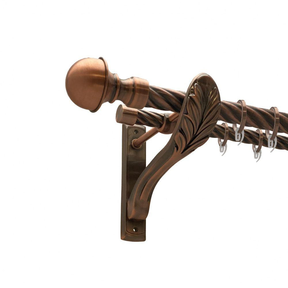 Карниз Orvit Бостон металевий дворядний ретро скручена труба кільце фасонне металеве  Мідь 25\19 мм 300 см Львов - изображение 1