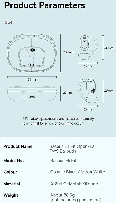 Навушники Baseus Eli Fit Open-Ear. Киев - изображение 2