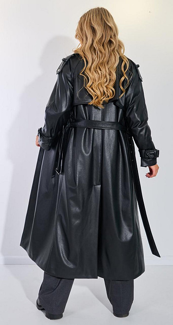 Плащ из эко кожи на замше (48) Киев - изображение 5