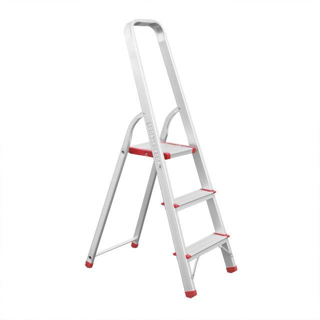 Драбина алюмінієва, 3 сходинки, висота: 1130 мм, висота до платформи: 630 мм, 150 кг INTERTOOL LT-1003 Київ - фото 5