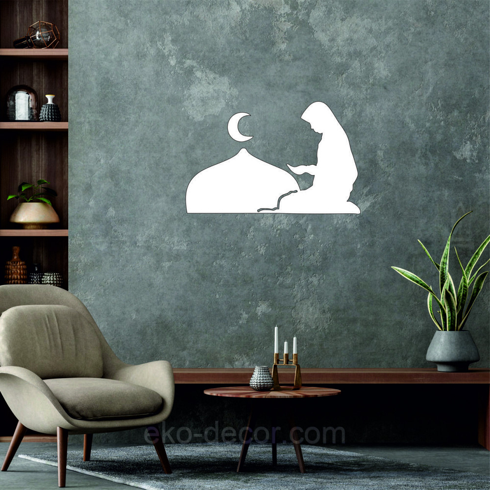 Декоративне настінне Панно «Іслам» Декор на стіну 110*71 см, Білий Київ - фото 6