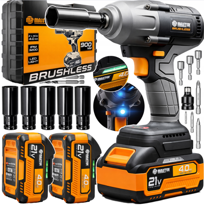 Гайковерт акумуляторний ударний 900Нм Majster Pro (Польща) Київ - фото 1