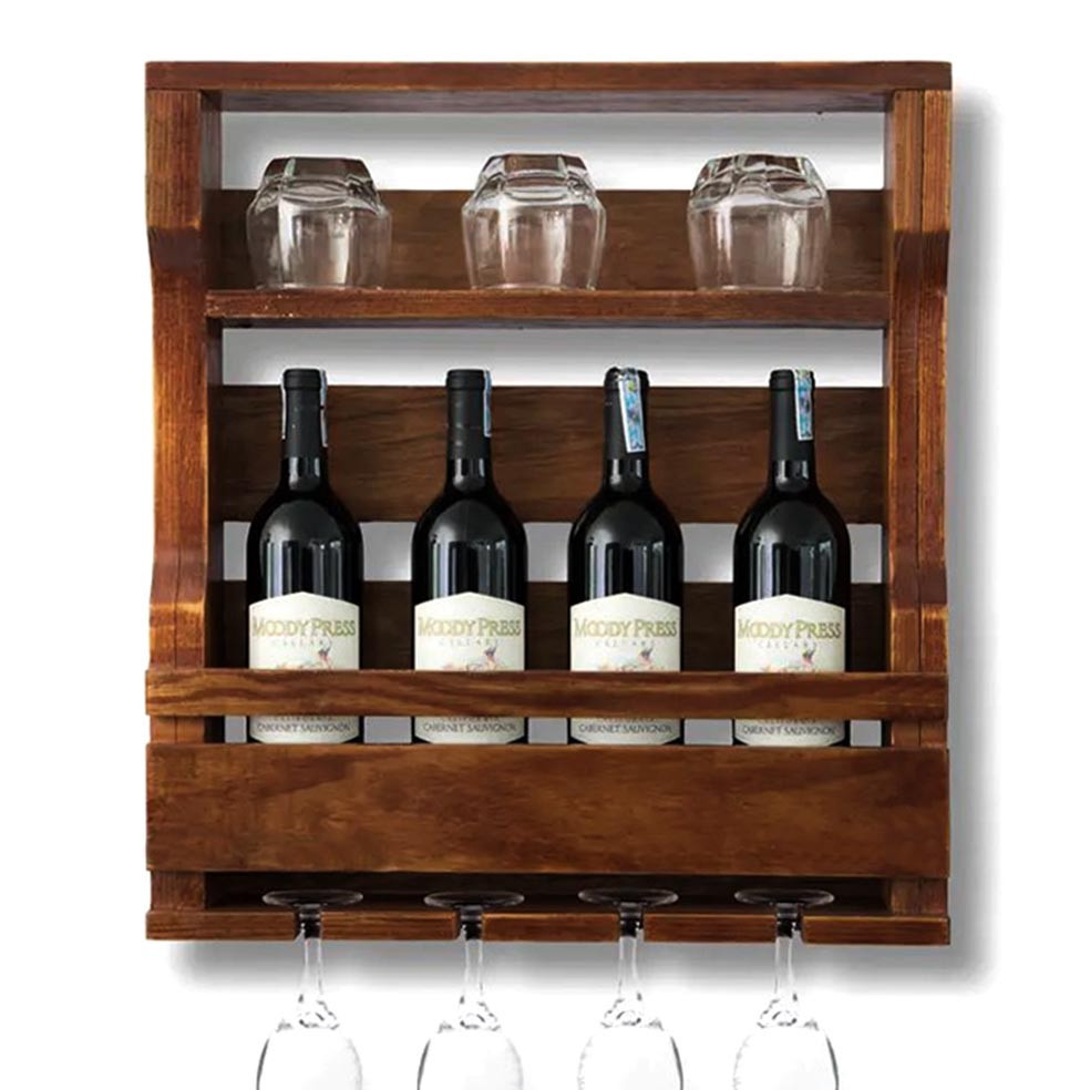 Настенная винная полка 