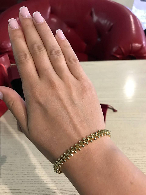 Брендовий браслет "зубчики" Cartier у лимонному золоті / браслет із зубчиками Одеса - фото 4
