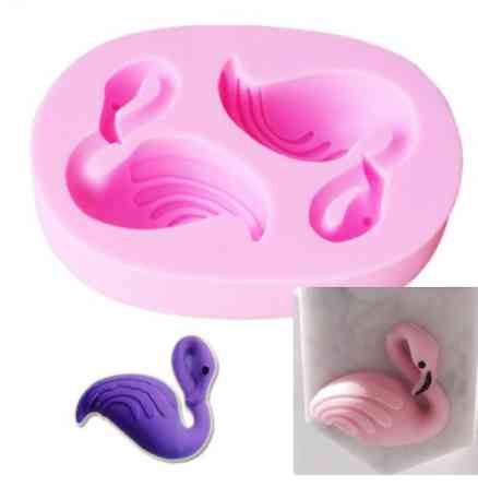 Силиконовый молд Фламинго 78 на 48 мм розовый Киев