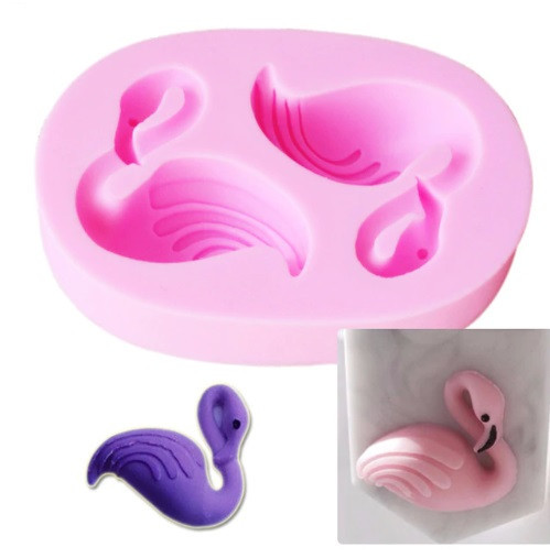 Силиконовый молд Фламинго 78 на 48 мм розовый Киев - изображение 5