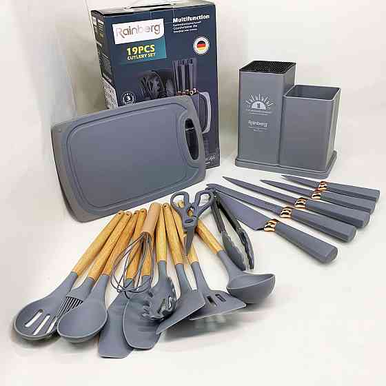 Кухонний набір силіконовий для готування, Підставка під кухонні аксесуари силікон OZ-48 Львів