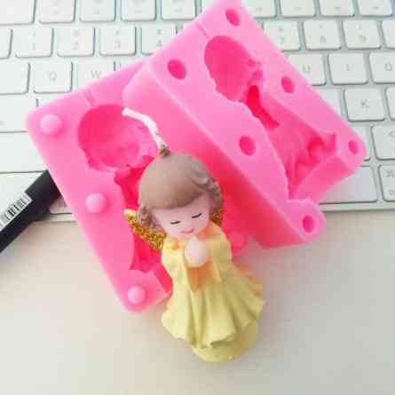 Молд силіконовий Ангел 51 на 78 мм рожевий Київ