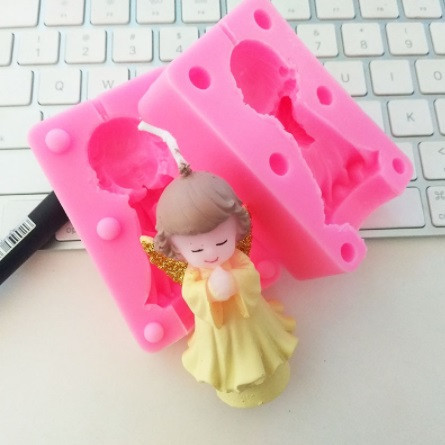 Молд силиконовый Ангел 51 на 78 мм розовый Киев - изображение 5