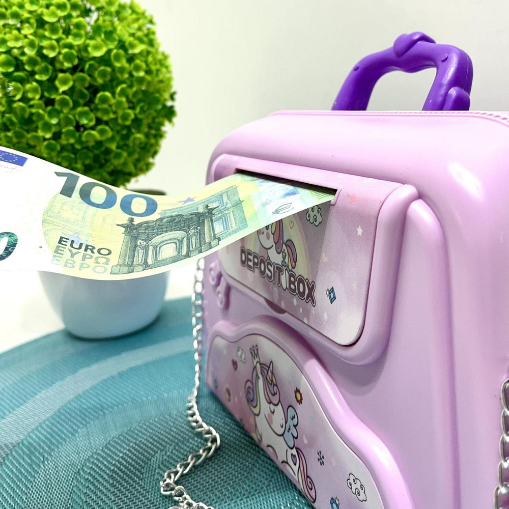 Скарбничка-сейф для дівчинки Сумочка із кодовим замком звук світло Фіолетова (MK 5418) Чернігів - фото 8