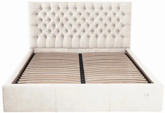 Кровать Двуспальная Cambridge Comfort 180 х 190 см Мисти Milk С подъемным механизмом и нишей для белья Бежевый Киев