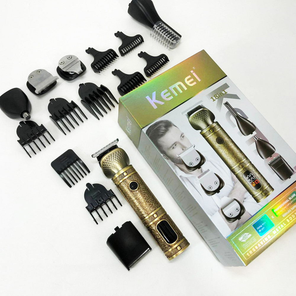 Мужской триммер для окантовки Kemei, Машинка для стрижки волос электрическая, Триммер беспроводной EM-49 Львов - изображение 12