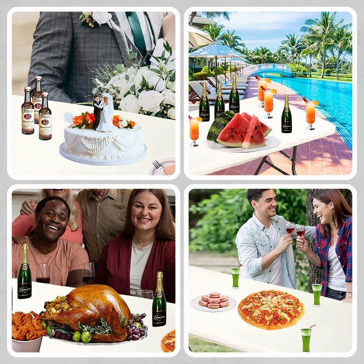 Садовий складний стіл валіза (180 × 75 х 77 см) зі сталі та пластику, легкий та міцний (Білий) Київ - фото 7