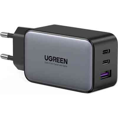 Зарядное устройство Ugreen 3xUSB 65W GaN (2хUSB-C+USB-A) CD244 Grey (10335) Винница