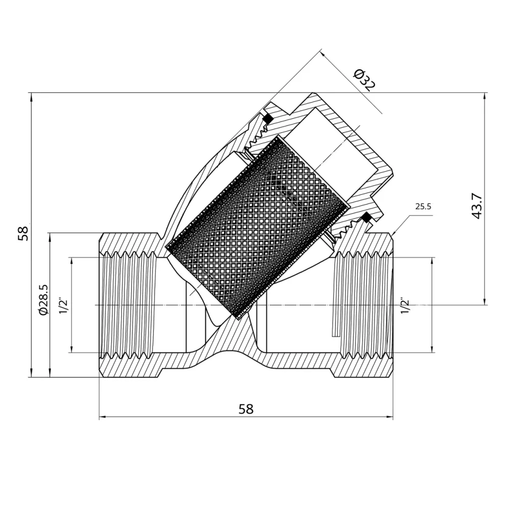 Фильтр грубой очистки Thermo Alliance Forte 1/2