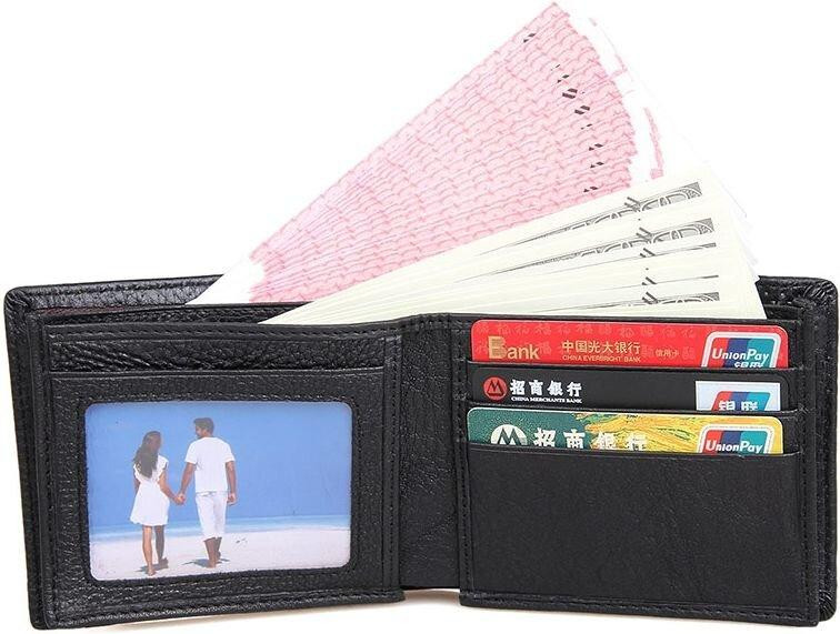 Гаманець чоловічий Vintage 14452 шкіряний Чорний Київ - фото 1