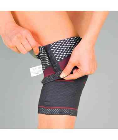 Бандаж на колено трикотажный с кольцом и вставками Orthopoint REF-700 фиксатор коленного сустава, Размер XL Каменец-Подольский
