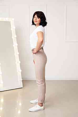 Жіночі брюки джоггери "Elias" тонкі оптом | Батал | Розпродаж моделі Київ