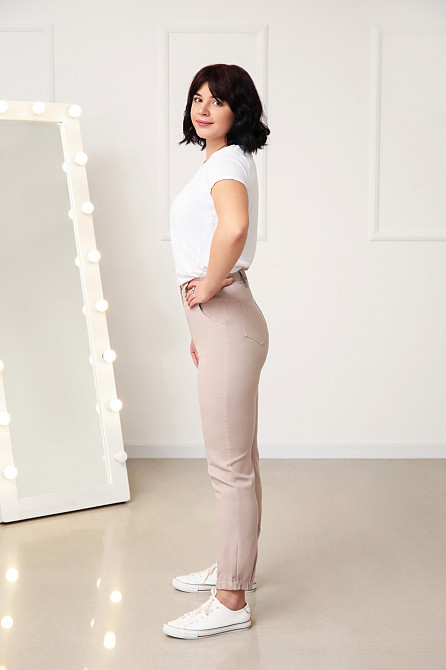 Жіночі брюки джоггери "Elias" тонкі оптом | Батал | Розпродаж моделі Київ - фото 5