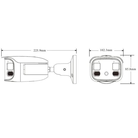 IP-відеокамера панорамна 4Mp*2 TVT TD-9482E3B-DP f=2.8mm, ІЧ+LED підсвічування, 2 мікрофони (77-00454) Киев