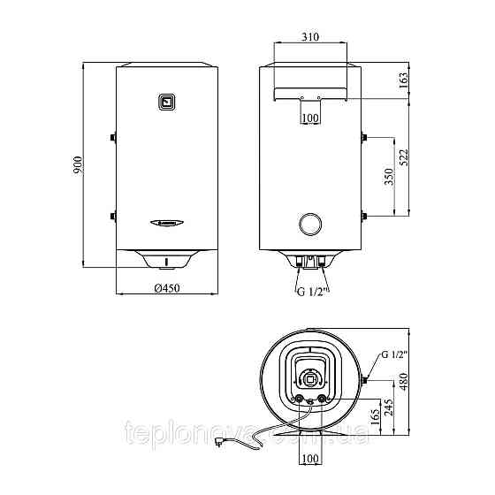 Водонагрівач Ariston PRO1 R 100 VTS 1,8K  з мокрим ТЕНом 3201817 Чернівці