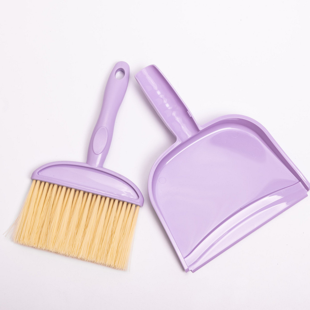 Щітка з совком для підлоги та твердих поверхонь, міцний пластиковий набір із щільним приляганням Фіолетова HP-35015-34V Київ - фото 3