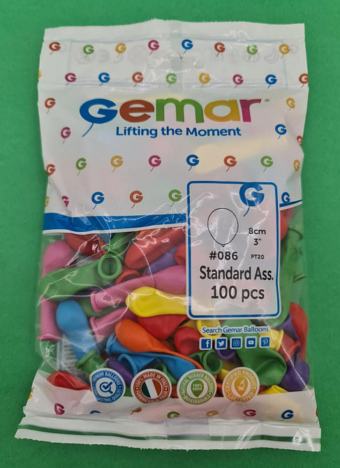 Повітряні кульки 3" (8 см) асорті пастель бомбочки 100 шт (1 пачка) Харків - фото 1