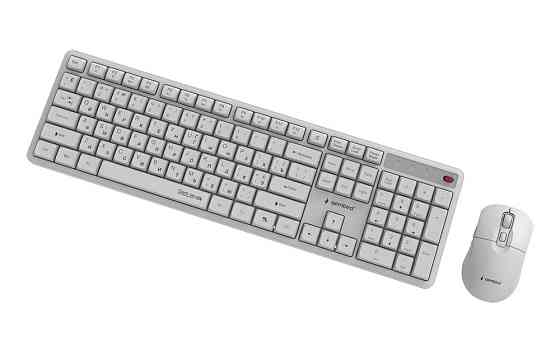 Комплект (клавіатура, миша) бездротовий Gembird KBS-WMS-01-W-CYRL White ( 23054 ) Харьков
