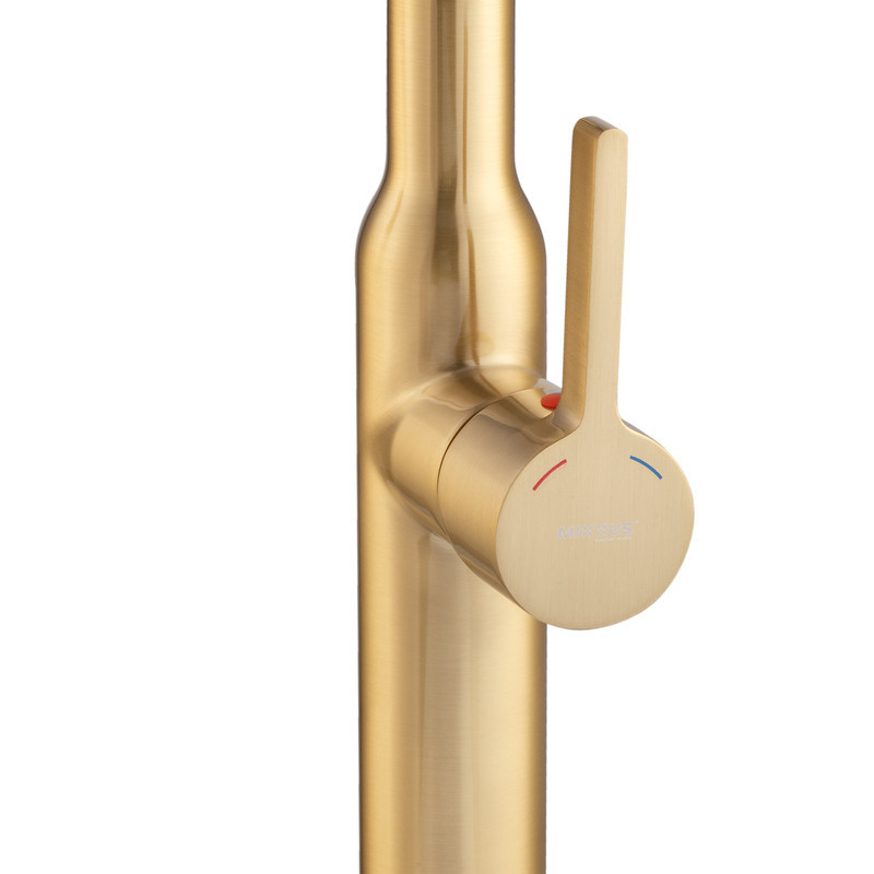 Змішувач для кухні MIXXUS PREMIUM PULL 017 BRUSHED GOLD REFL.BLACK (MI8280) ( 17689 ) Харків - фото 8