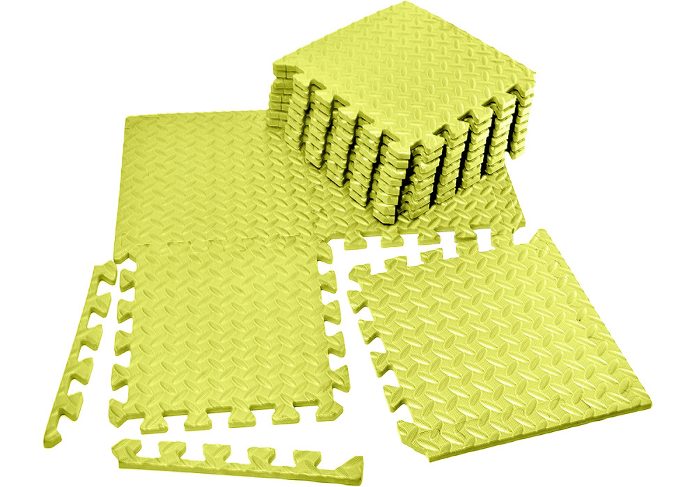 Татамі мат EasyFit 8 шт (30х30х1 см) хвіст ластівки жовтий Коломия - фото 1