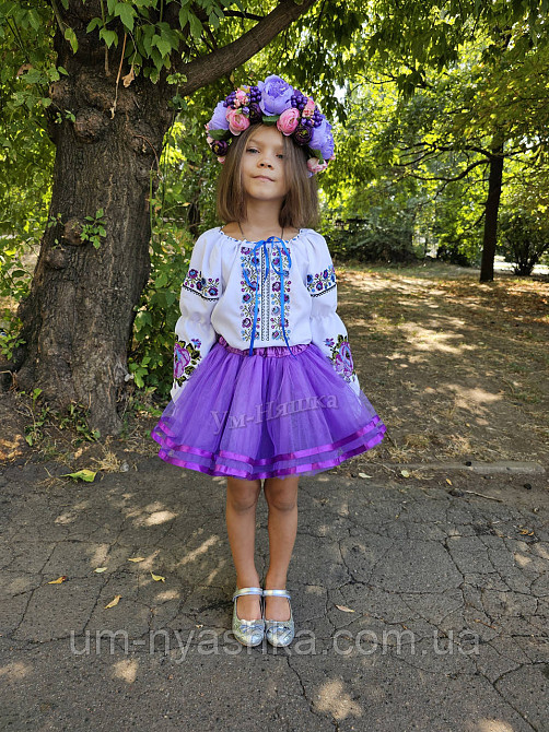 Вышиванка бело-красная с маками для девочки Кривой Рог - изображение 9