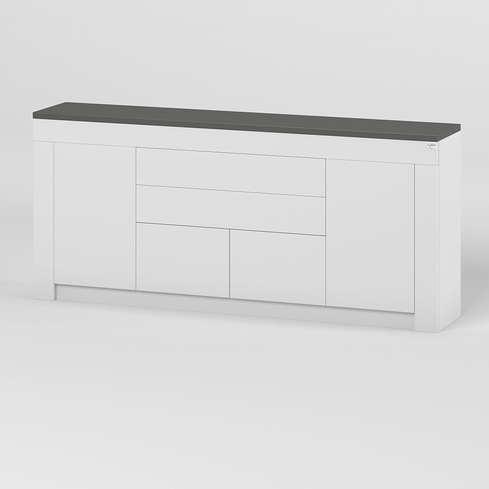 Великий комод LION Ларрі-2 Нiмфея альба/Антрацит (LION-041057) ТОП Львів - фото 2