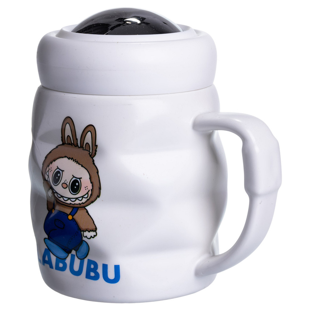 Чашка порцелянова з кришкою Labubu 400 (мл) Білий з синім FM-54A Коломия - фото 3