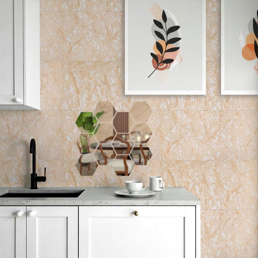 Зеркальный декор акриловый самоклеющийся 80*70мм серебро, 12шт (D) SW-00002511 Днепр - изображение 5