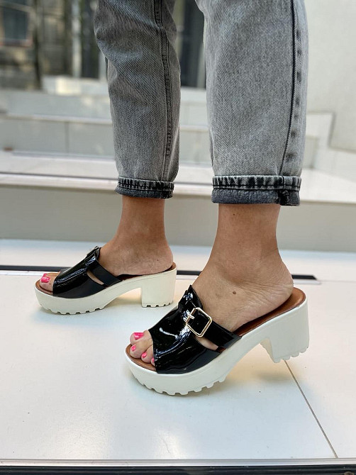 Seastar Шльопанці жіночі SEASTAR GG02 чорні (літо, еко-лак) (2582) 38р.39р.40р. 39 Коломия - фото 1