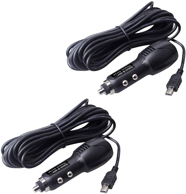 Автомобільний зарядний пристрій SDC8536 з кабелем mini‑USB для відеореєстратора 3м Луцьк - фото 2