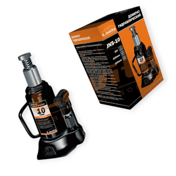 Домкрат гідравлічний 10 т, 200-385 мм (коробка) Мукачево - фото 1