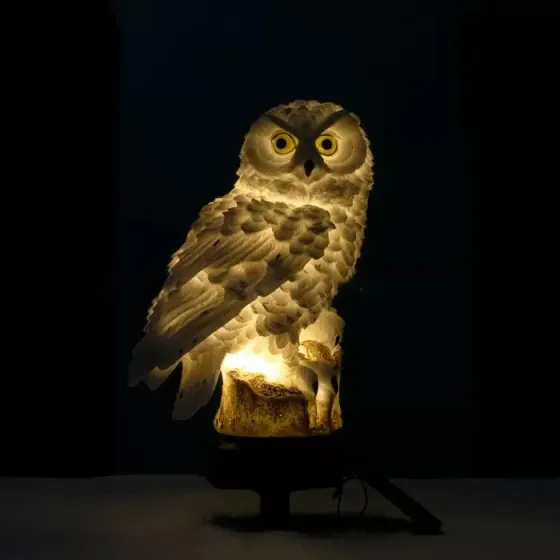 Фонарь садовый Сова с солнечной панелью WHITE Коломия