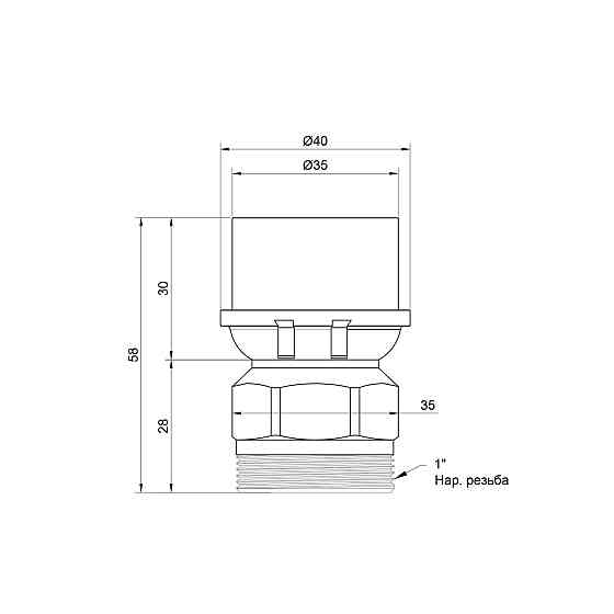Перехідник прес Icma 32х1" НР No402 Київ